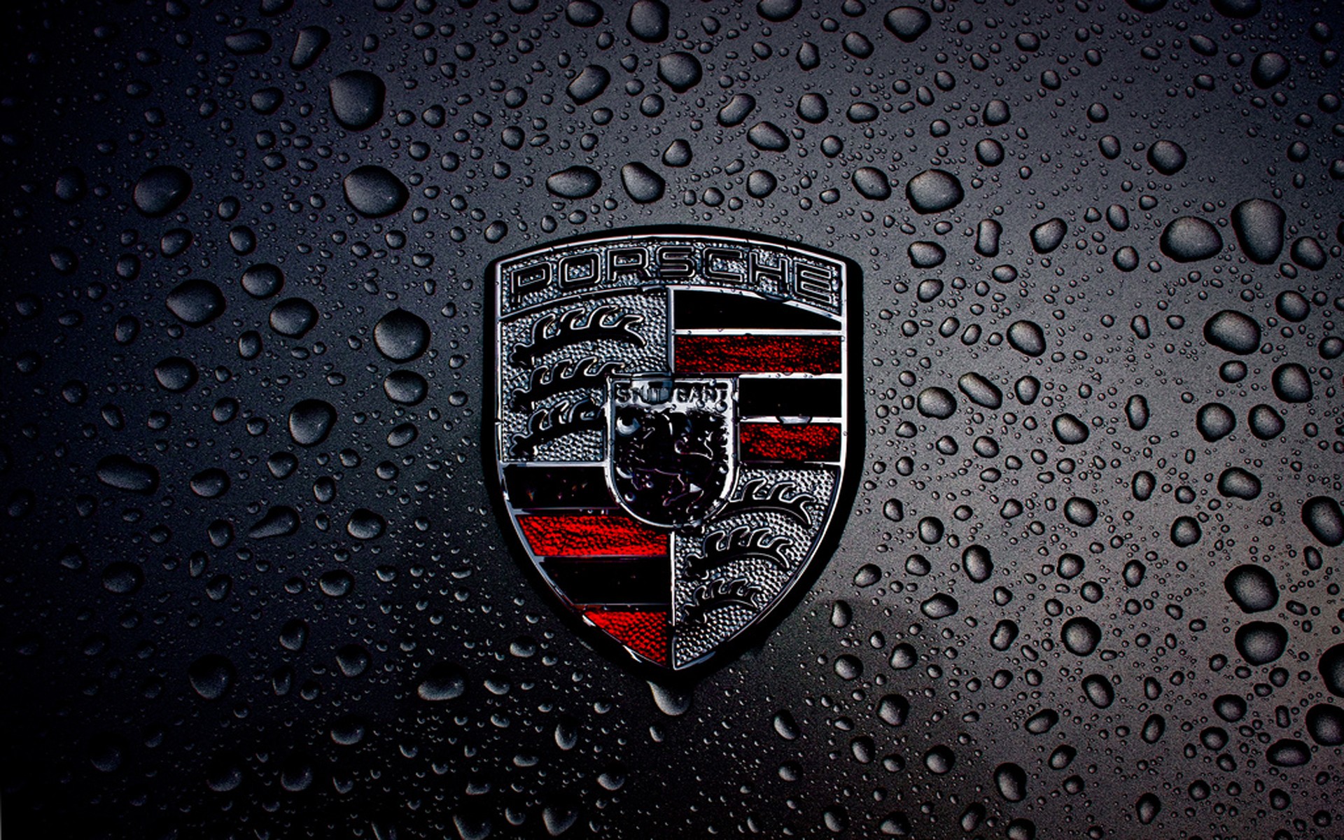 Dark Porsche Logo HD Wallpaper for Desktop and iPad 1920x1200