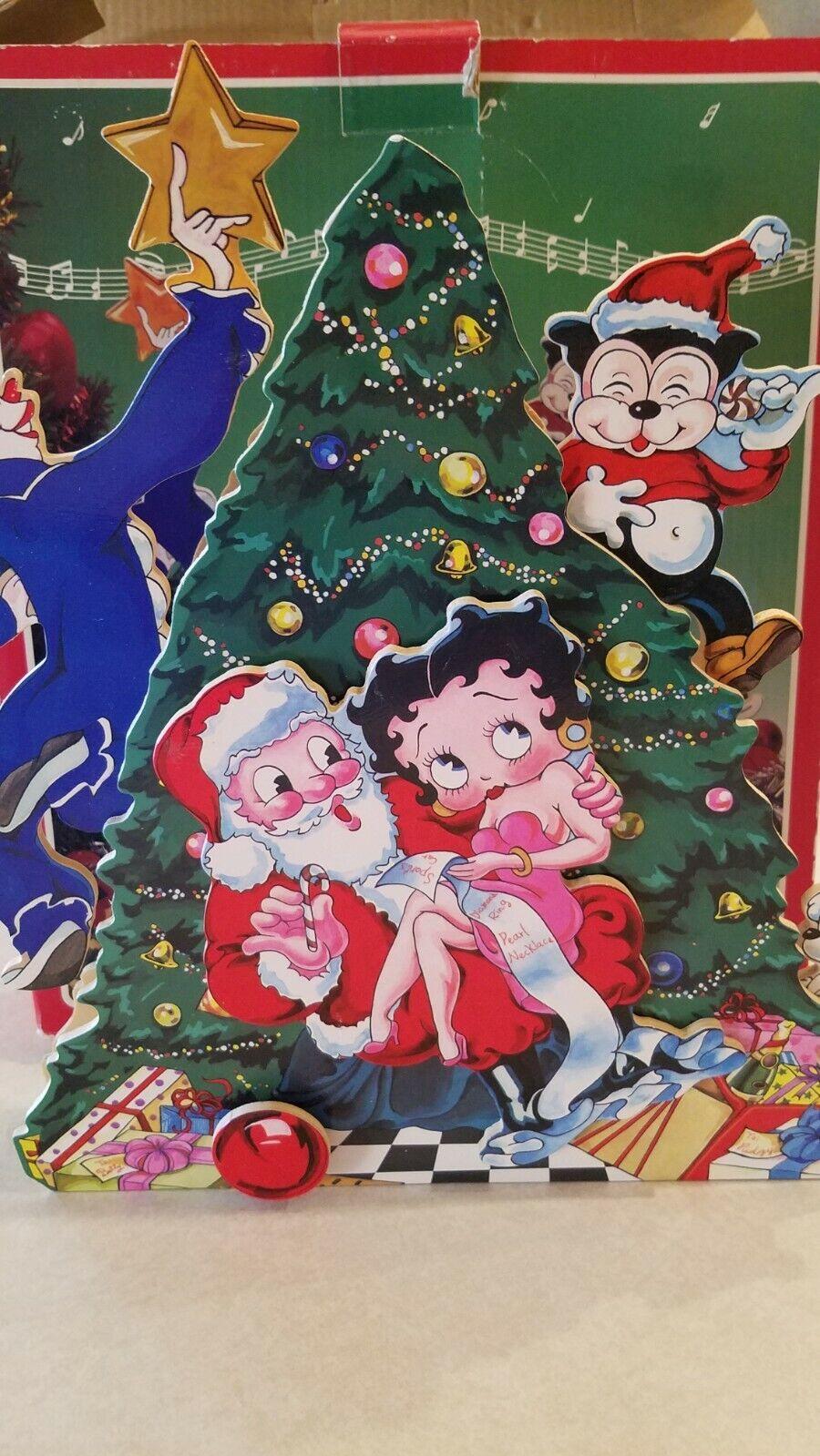 Betty Boop Musical Animated Wooden Christmas Decoration Santa Tree
