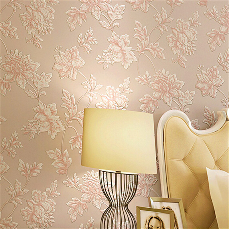 Non Woven Wall Paper Flower For Walls 3d Murals Wallpaper Bedroom
