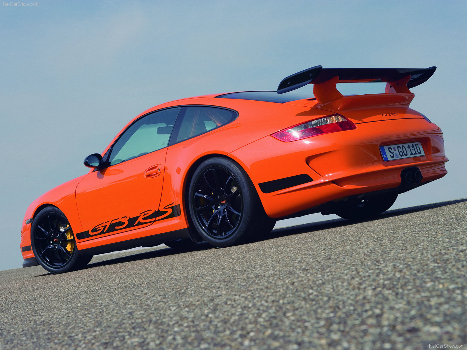 Orange Porsche Gt3 Rs Wallpaper Rear Angle Side