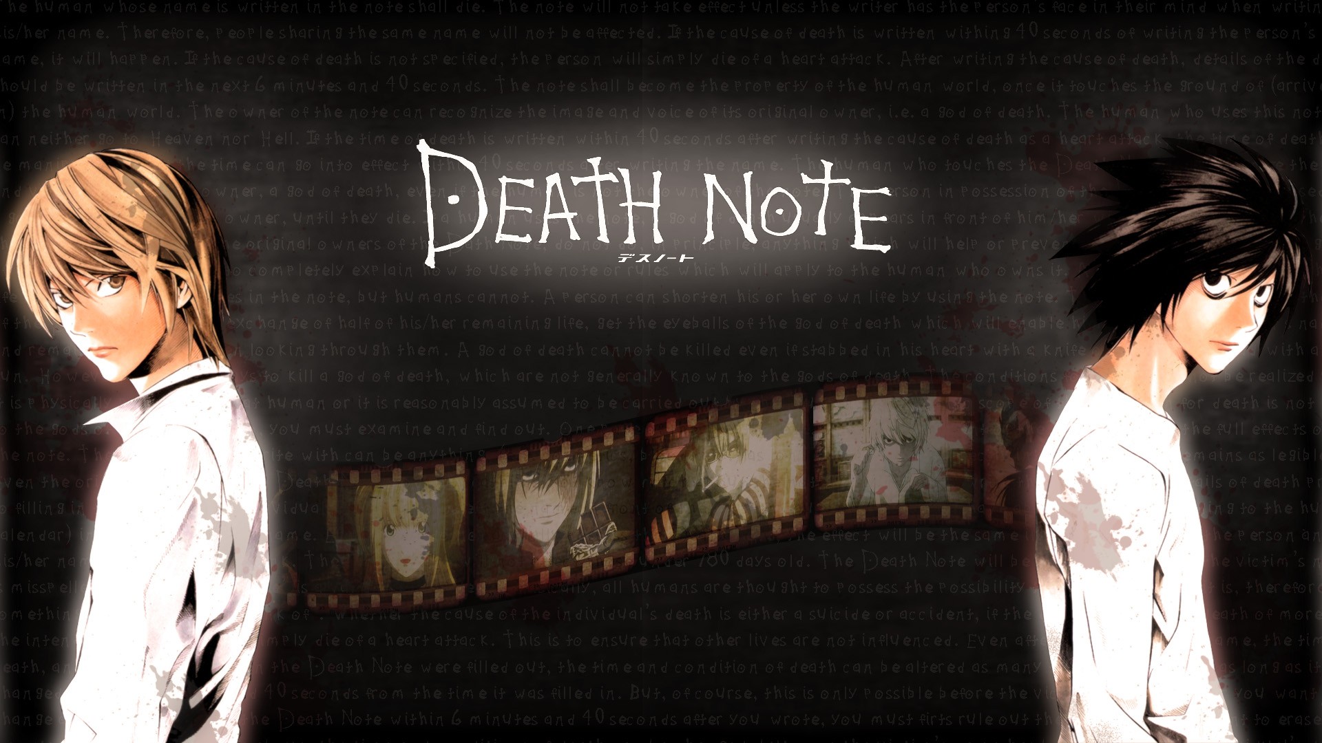 Death Note Wallpaper Light L Kira Lawliet