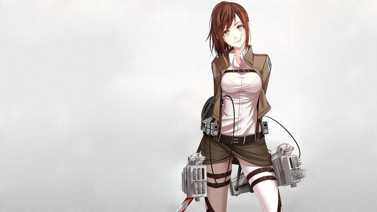  no Kyojin Anime Girl Weapon Beautiful HD Wallpaper Backgrounds f8 1600x900