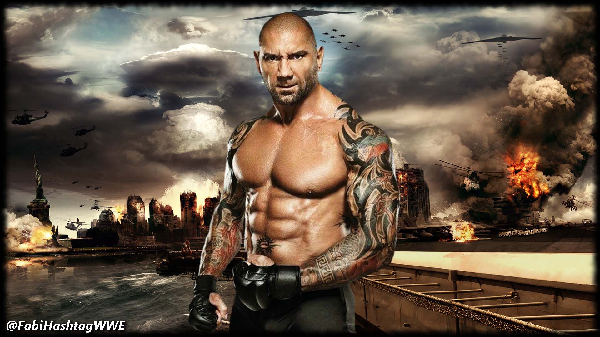 Lovely Poster Of Batista Popular Wrestler