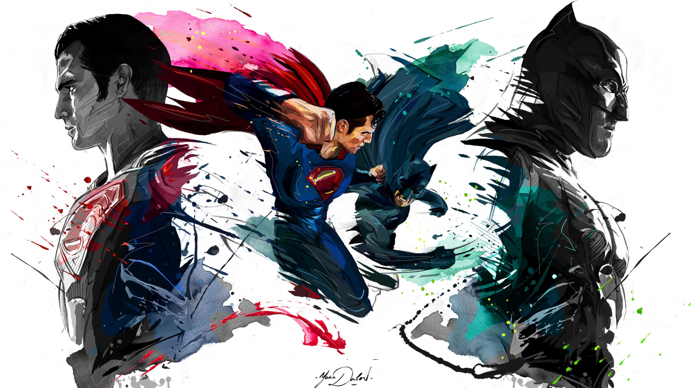 Batman Vs Superman 4k Sketch Artwork Wallpaper Background Kde Store