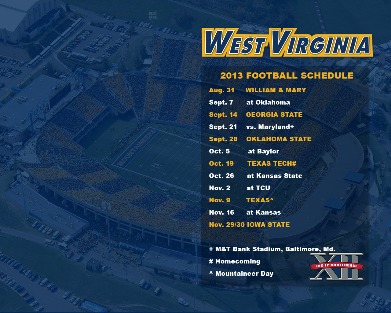 West Virginia Football Schedule 2017 - SportSpring