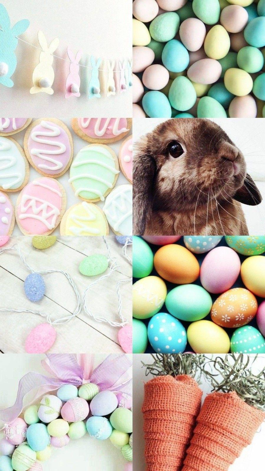 Easter Collage Wallpaper Happy