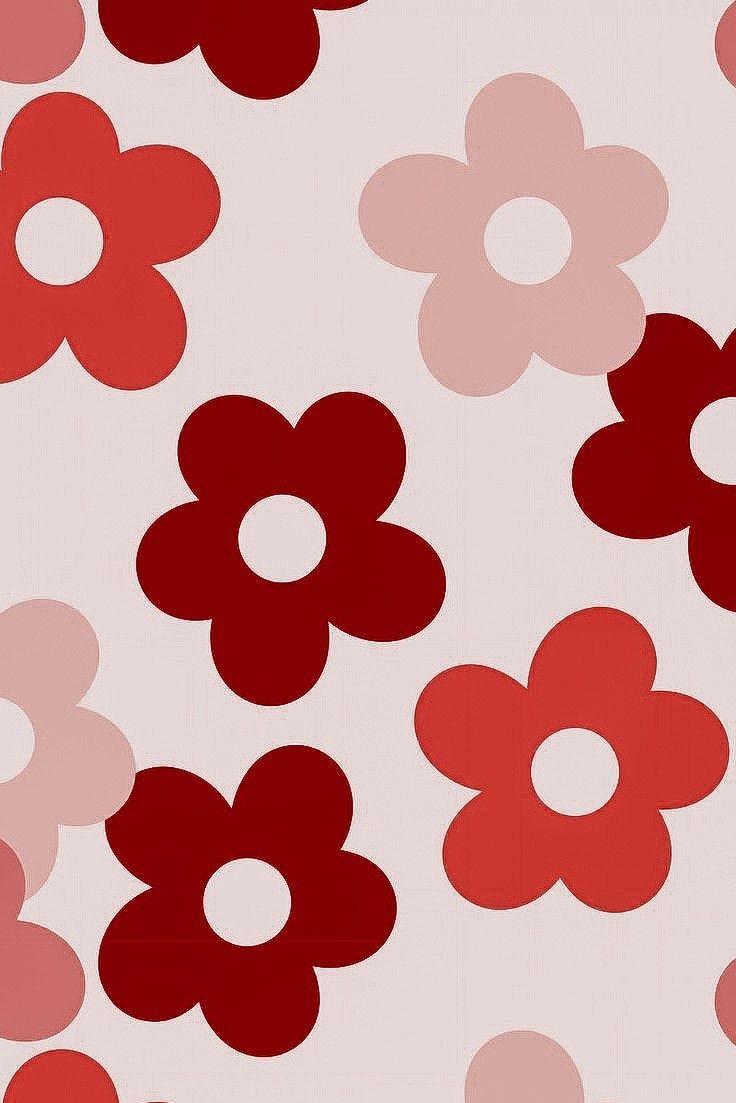 Red Aesthetic Wallpaper Flower iPhone Background