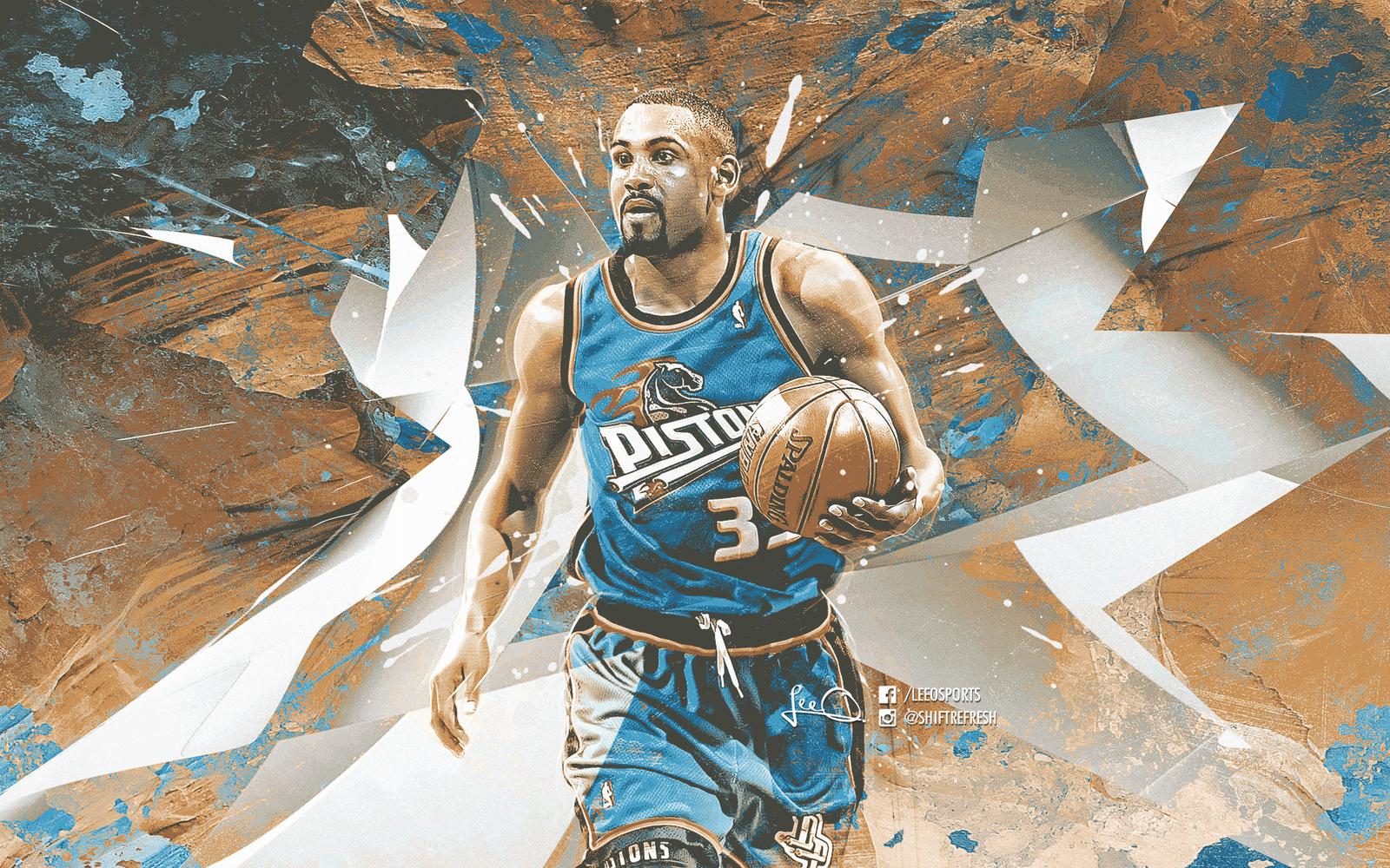 Grant Hill Pistons Nba Wallpaper By Skythlee