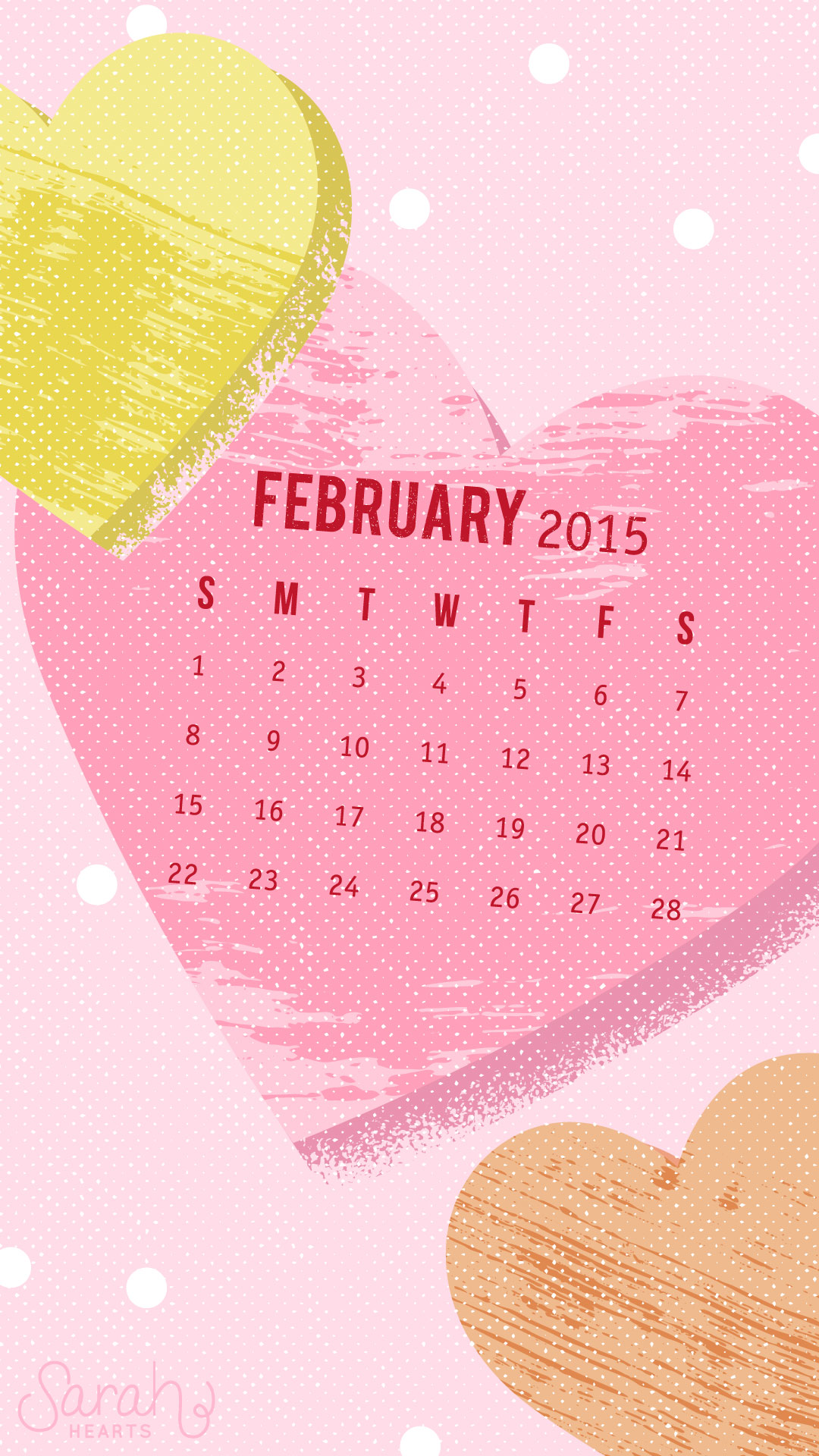 February Calendar Wallpaper Sarah Hearts
