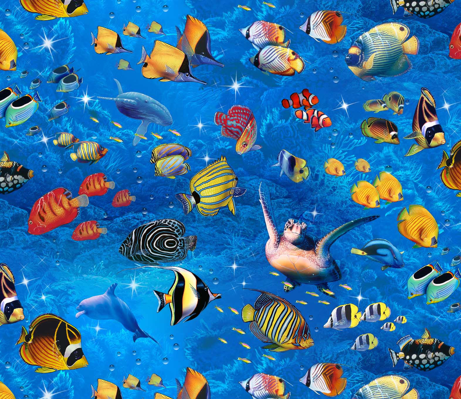 Tropical Ocean Fish Wallpaper X