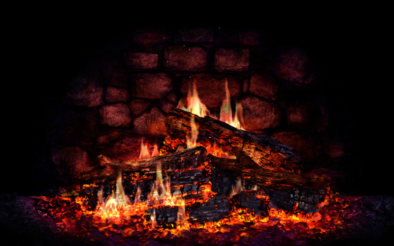 pes fireplace screensaver download