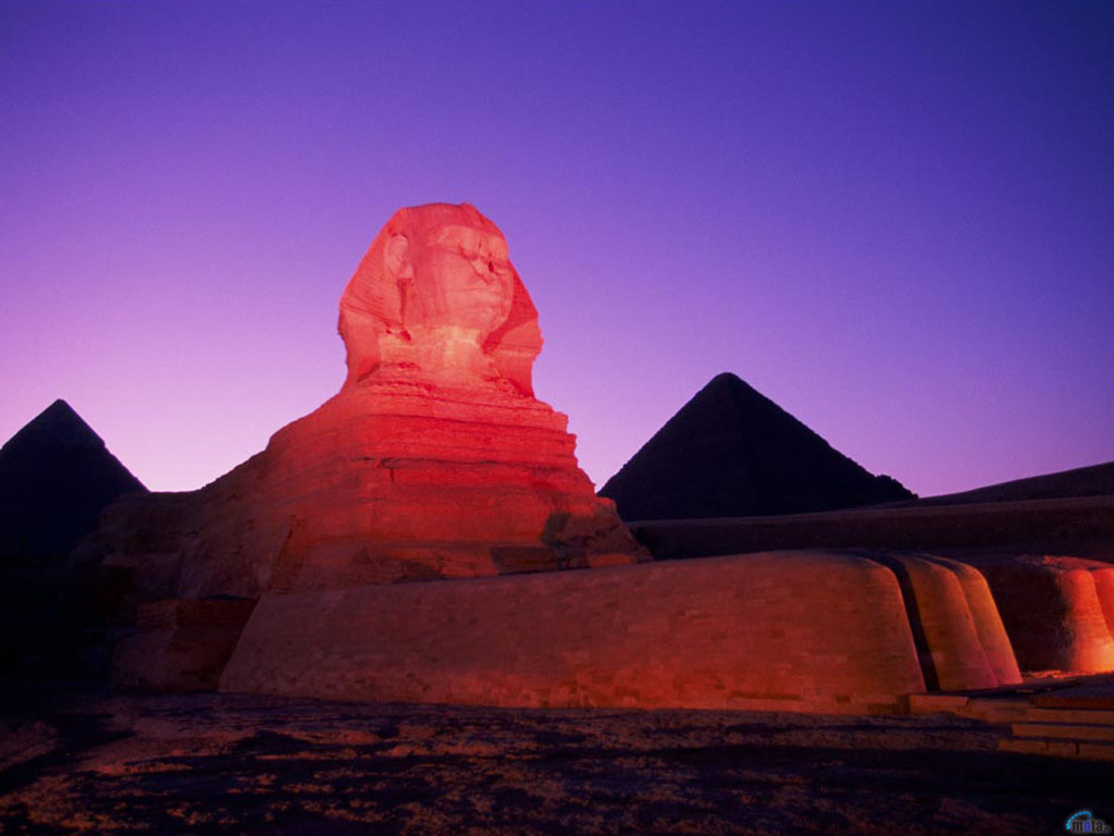 Wallpaper Night Pyramid Sphynx Giza Egypt Great Sphinx And