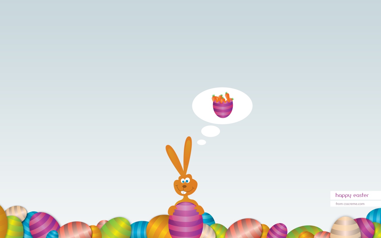 Easter Bunnies Desktop Wallpaper