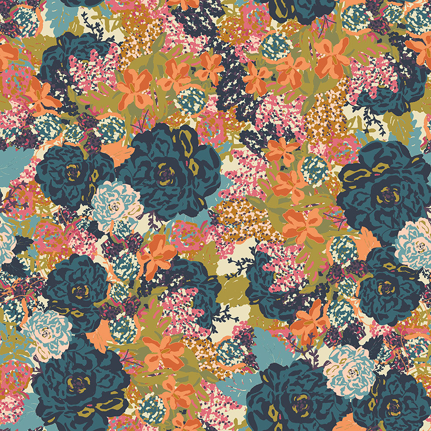 English Flower Garden Floral Removable Wallpaper Patternzoom Jpg