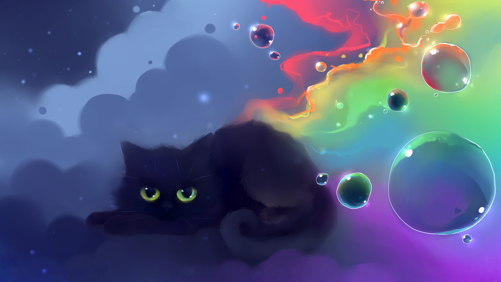 Anime Cat Desktop Wallpaper