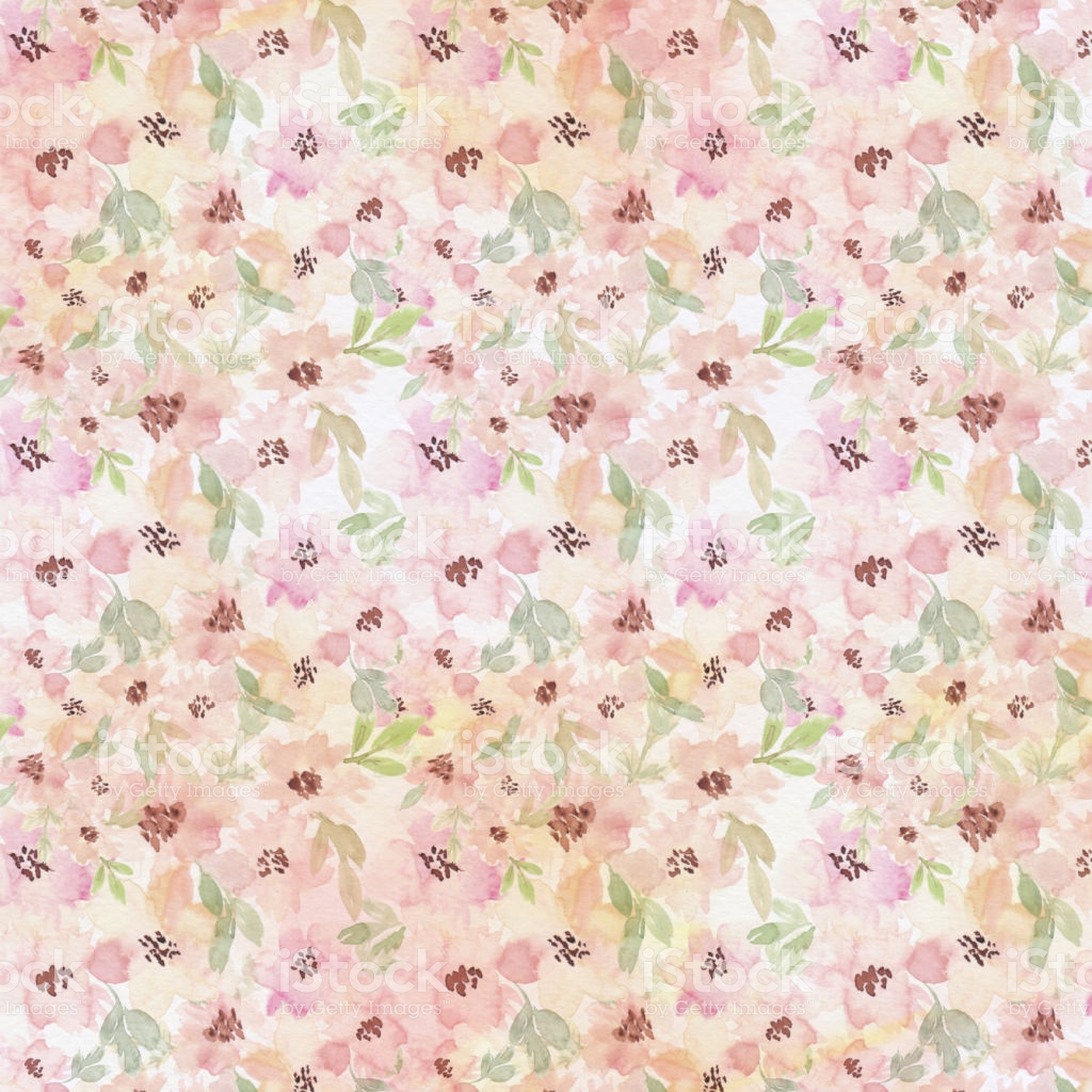 Watercolor Floral Pattern Background Gentle Colors Female