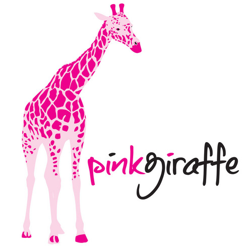 Pink Giraffe Clip Art Image