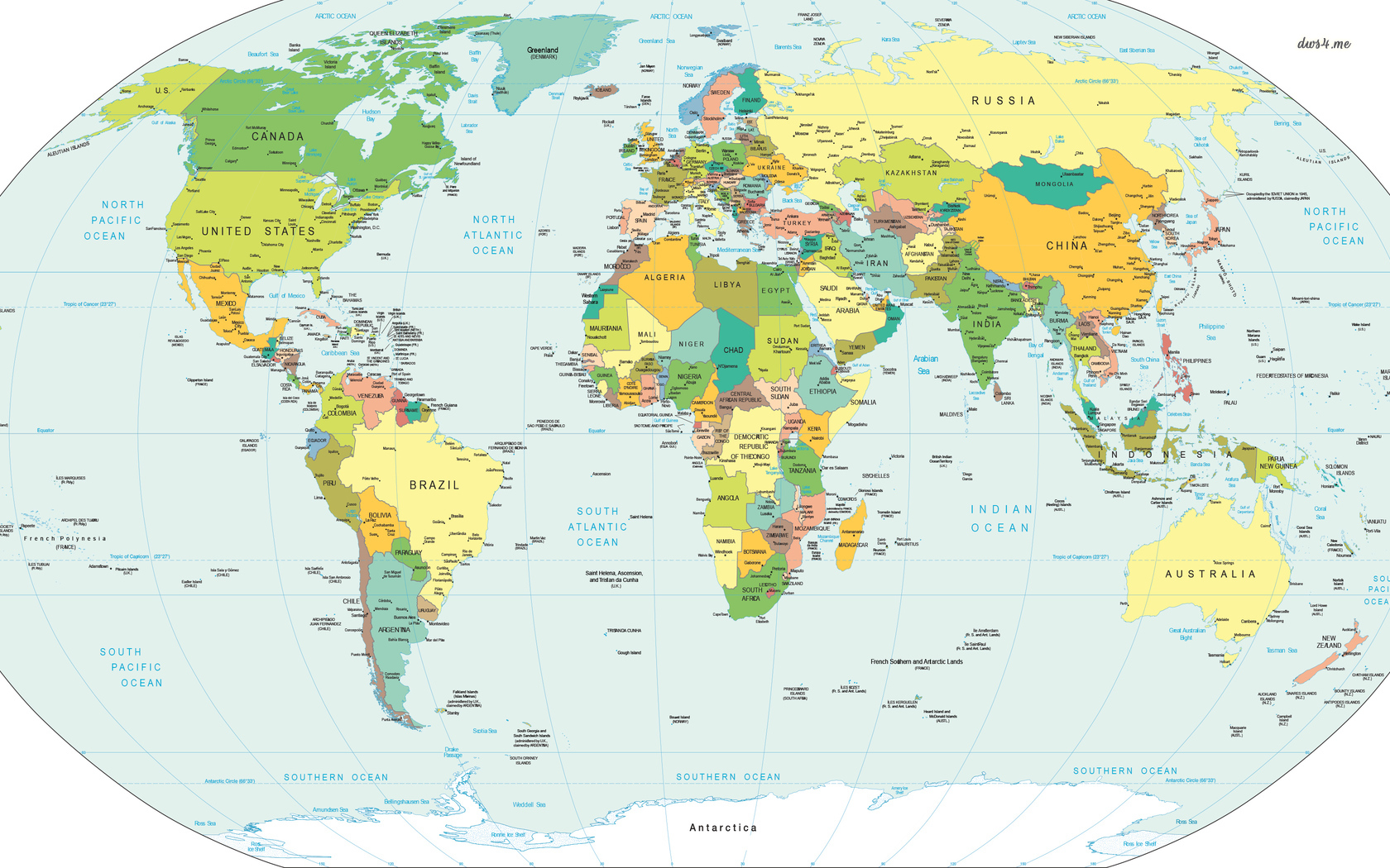 World Map Wallpaper Digital Art