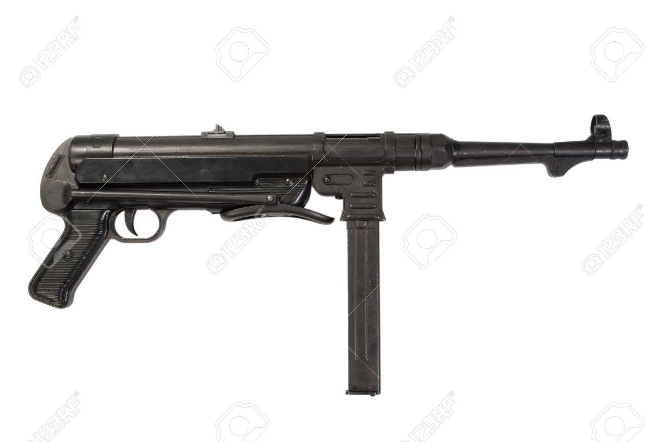 Mp40 Submachine Gun On White Background Stock Photo Picture And