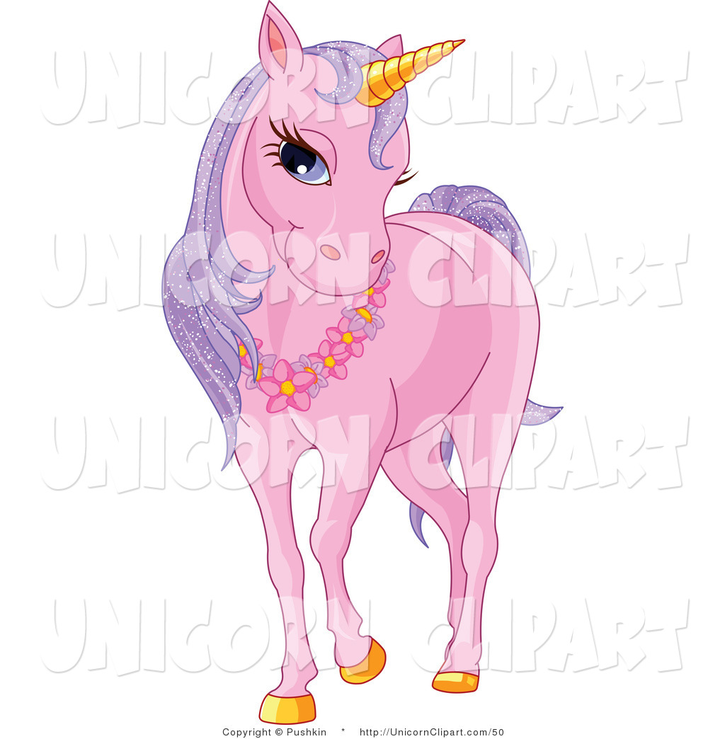 Pink Unicorn Clip Art Image