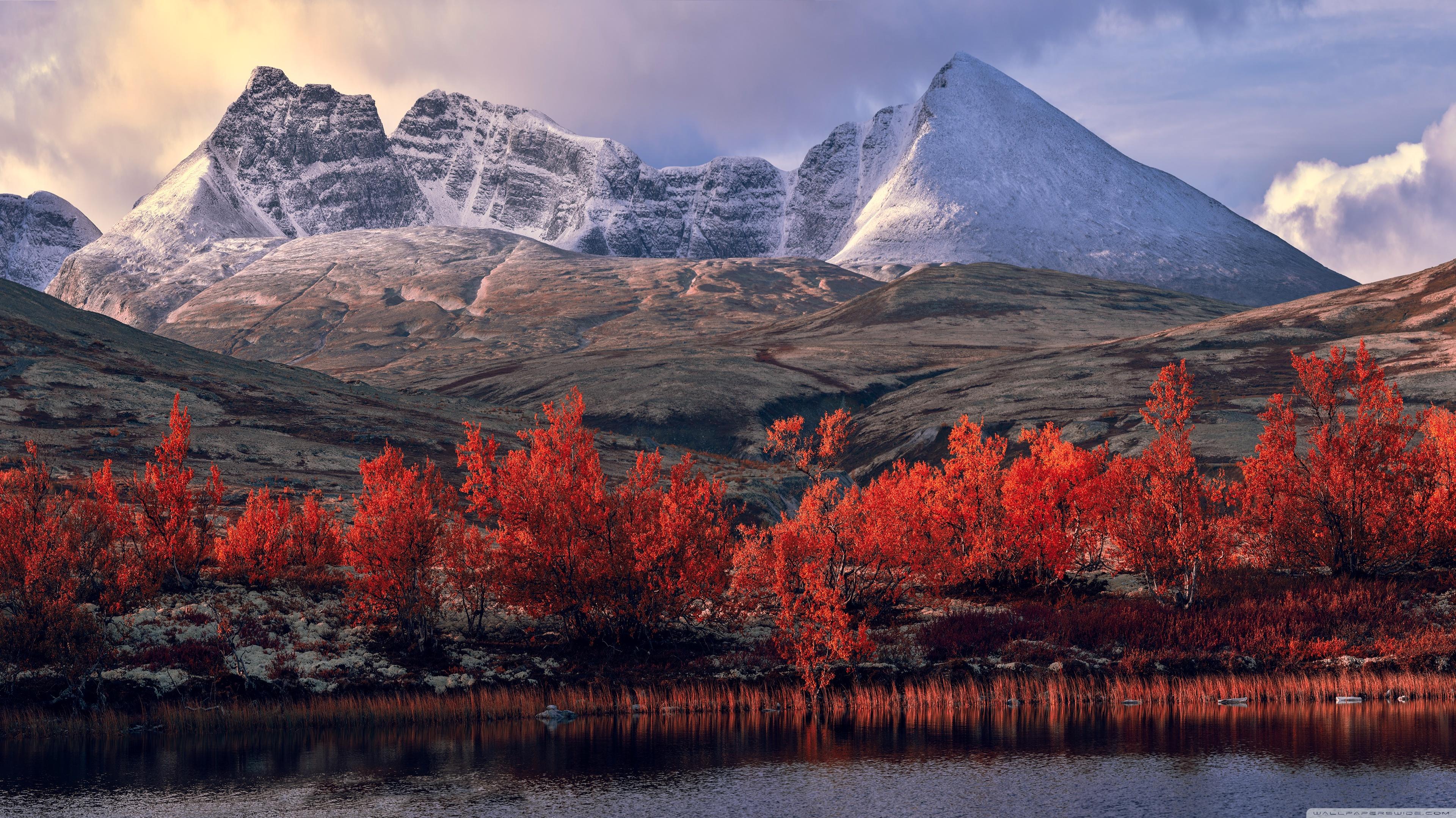 Autumn Mountains Scenery Ultra HD Desktop Background Wallpaper