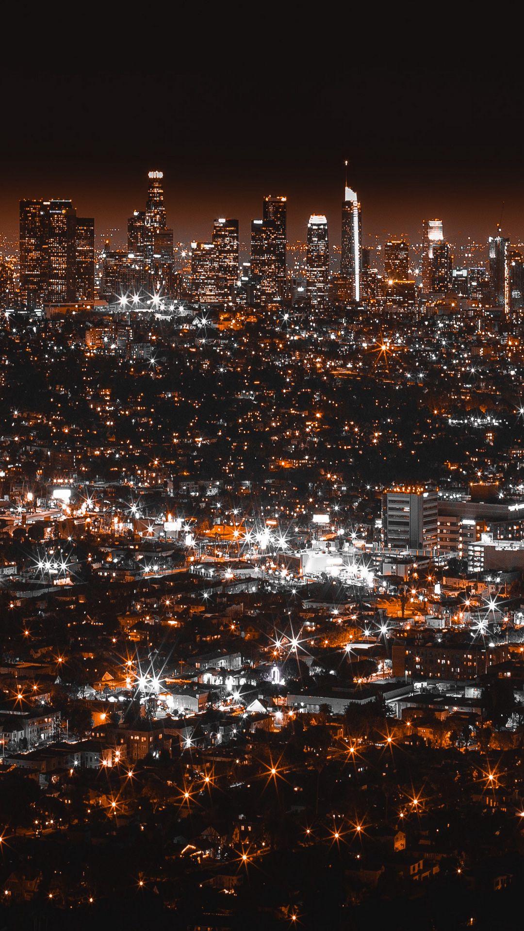Wallpaper Los Angeles Usa Night City Top