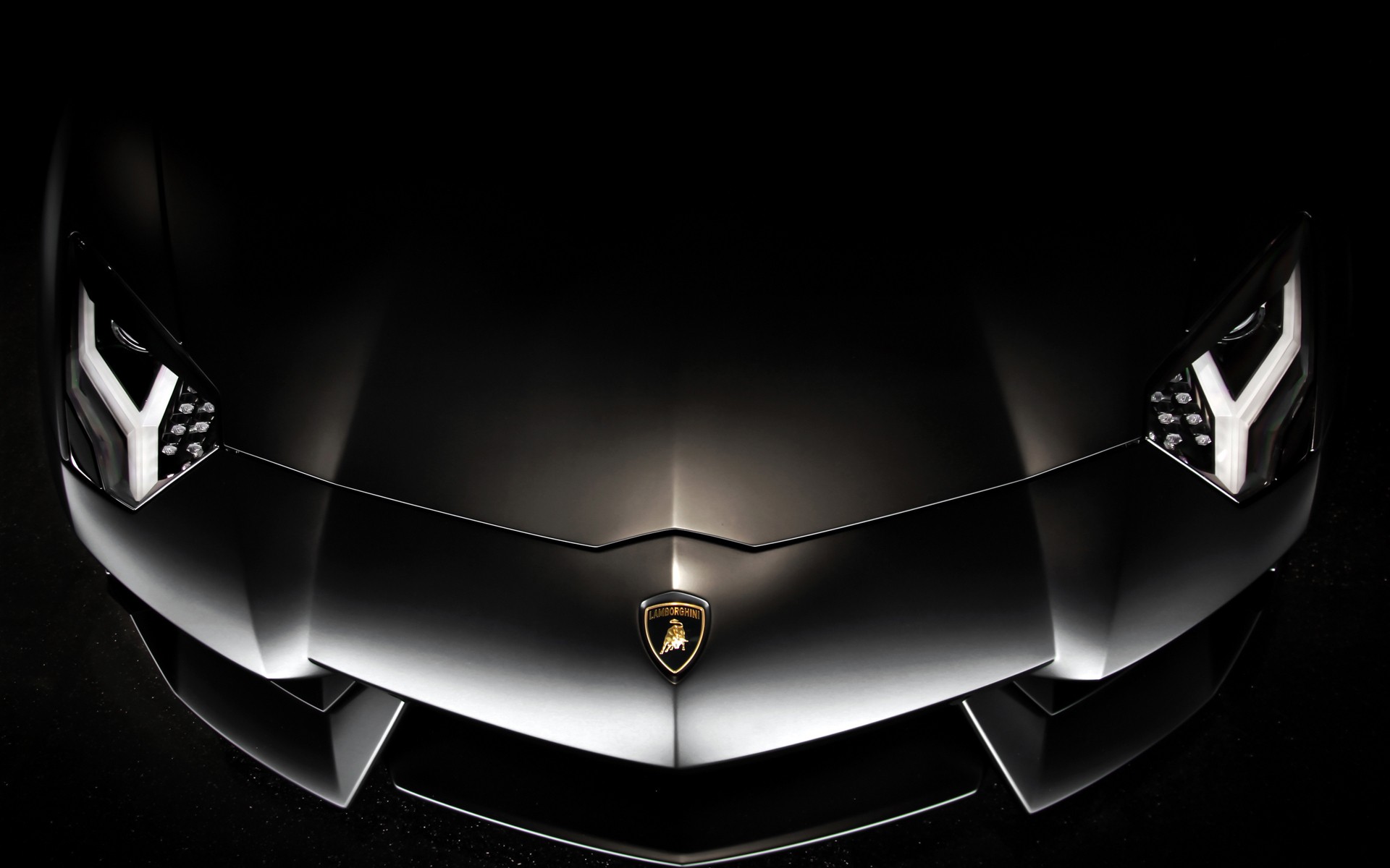  Black Lamborghini Aventador Bonnet desktop PC and Mac wallpaper