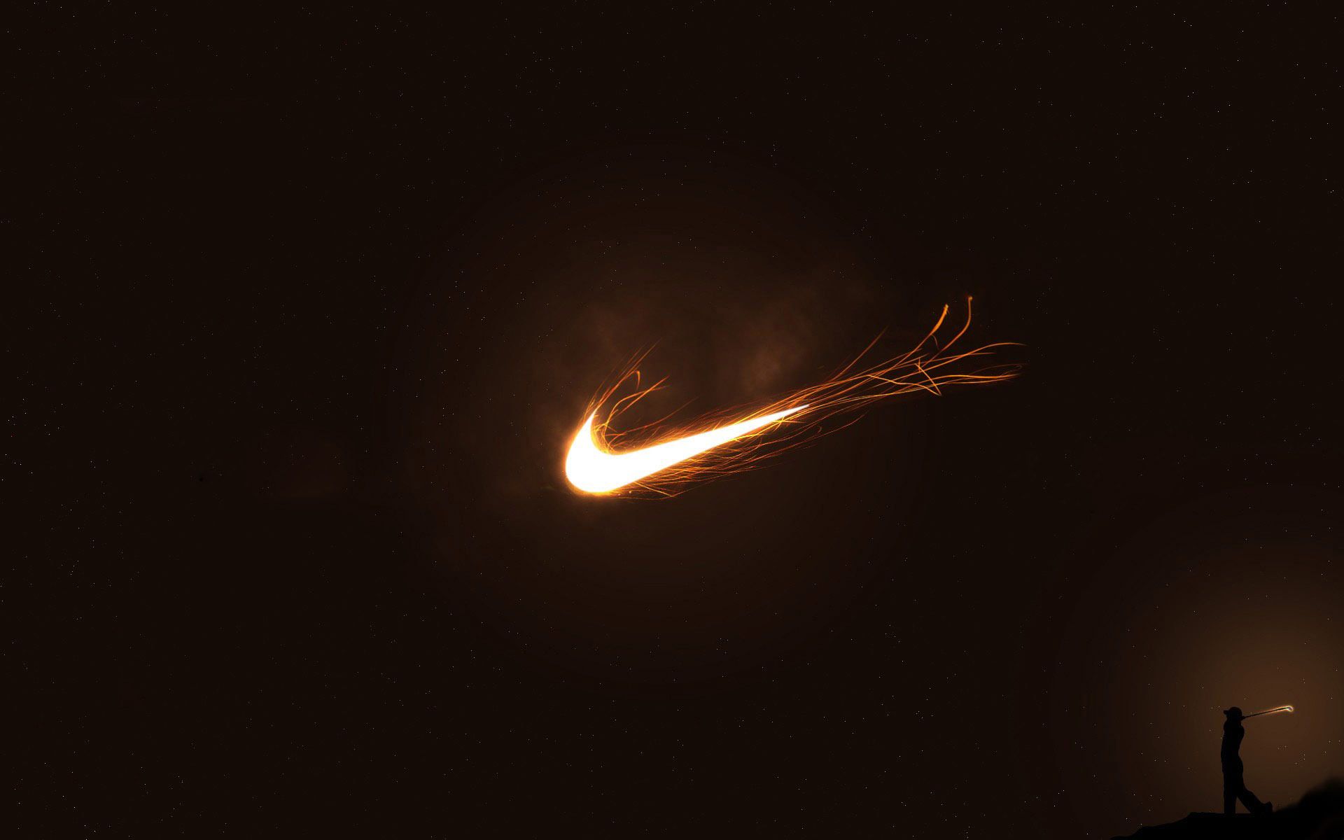 Nike Fire Wallpaper HD Background Image