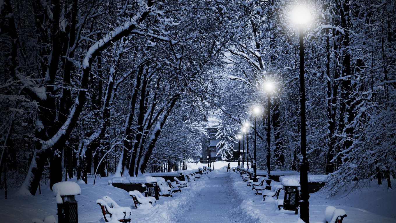 Winter Night Desktop Wallpaper