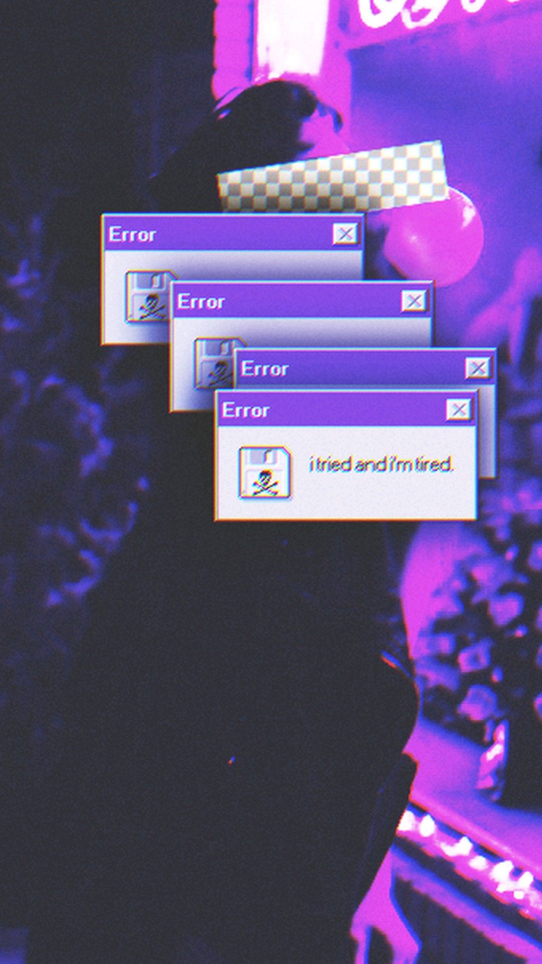 Glitch Aesthetic Wallpaper Top