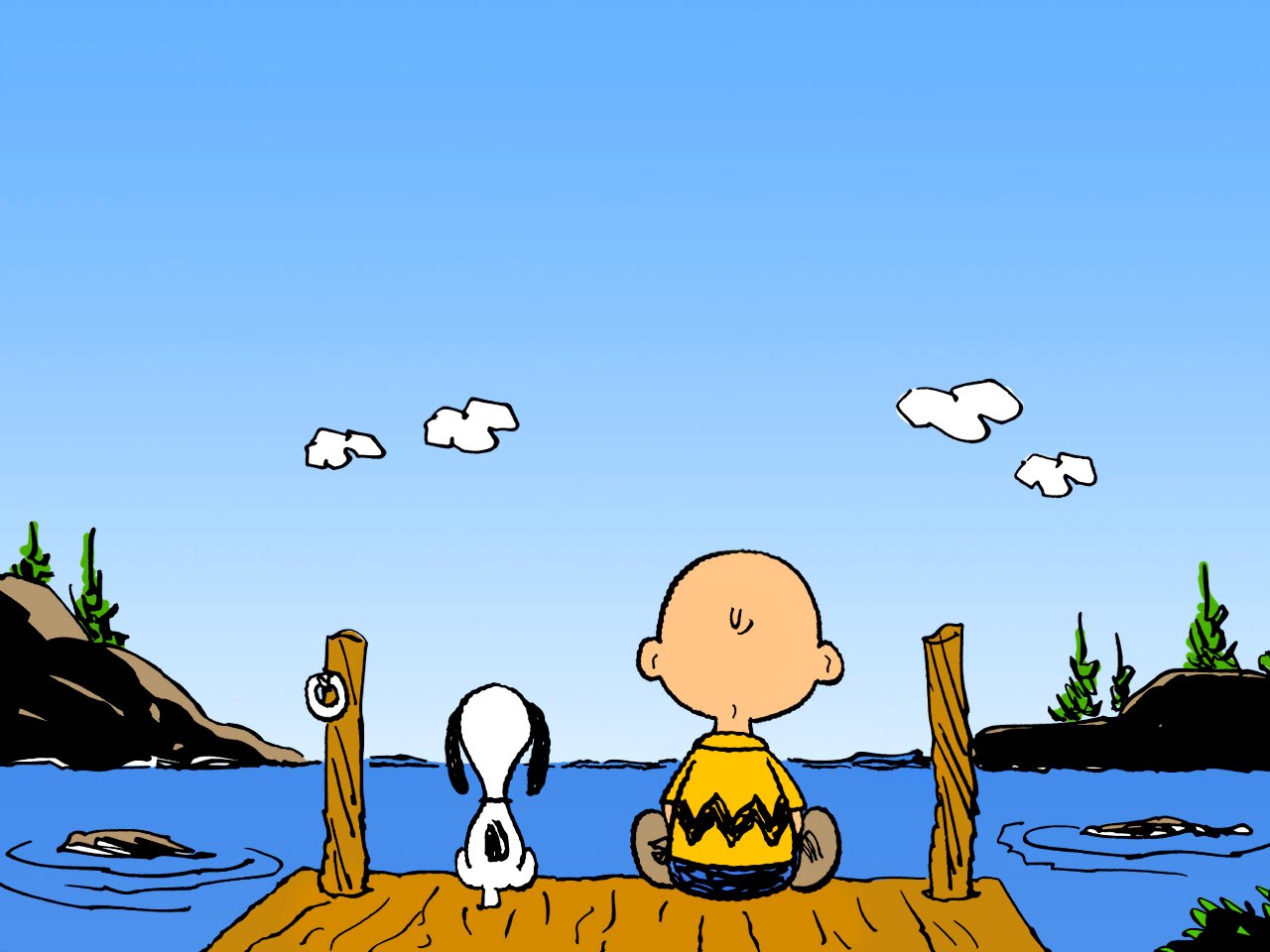 Snoopy Charlie Wallpaper Brown Peanuts