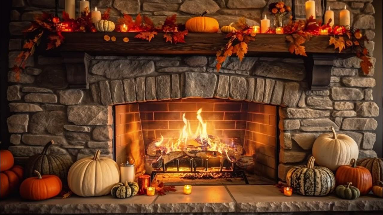 Download Warm and cozy fireplace in a rustic living room Wallpaper |  Wallpapers.com