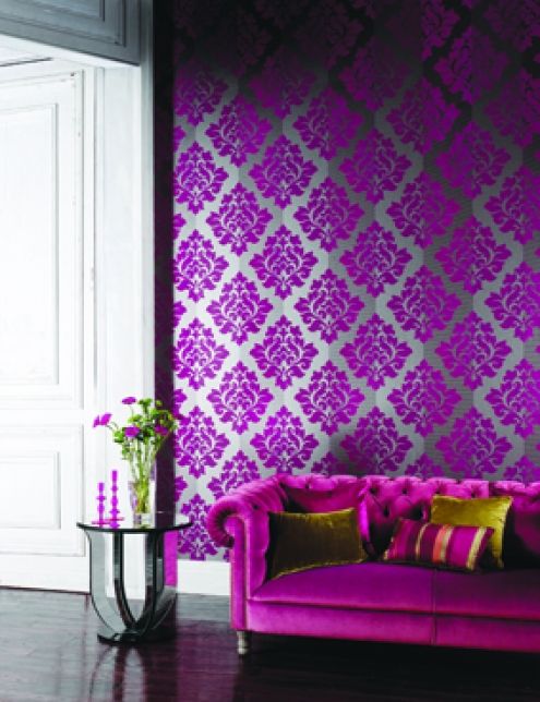 Arthouse Wallpaper Twilight Collection Nightfall Pink