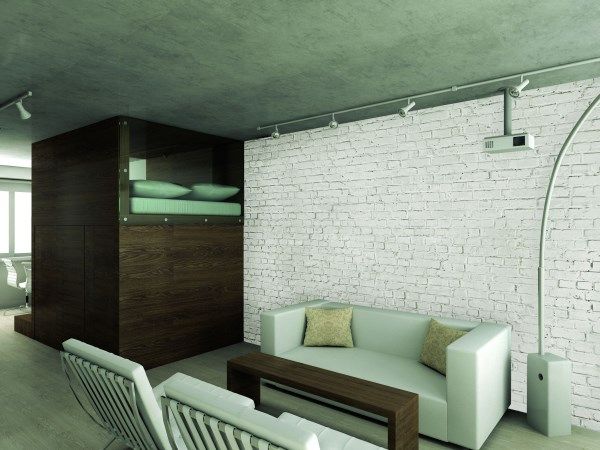Realistic White Brick Wallpaper Mural Giving A Cool Urban Loft Style