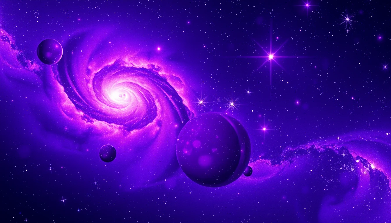 Hd Purple Space Wallpaper