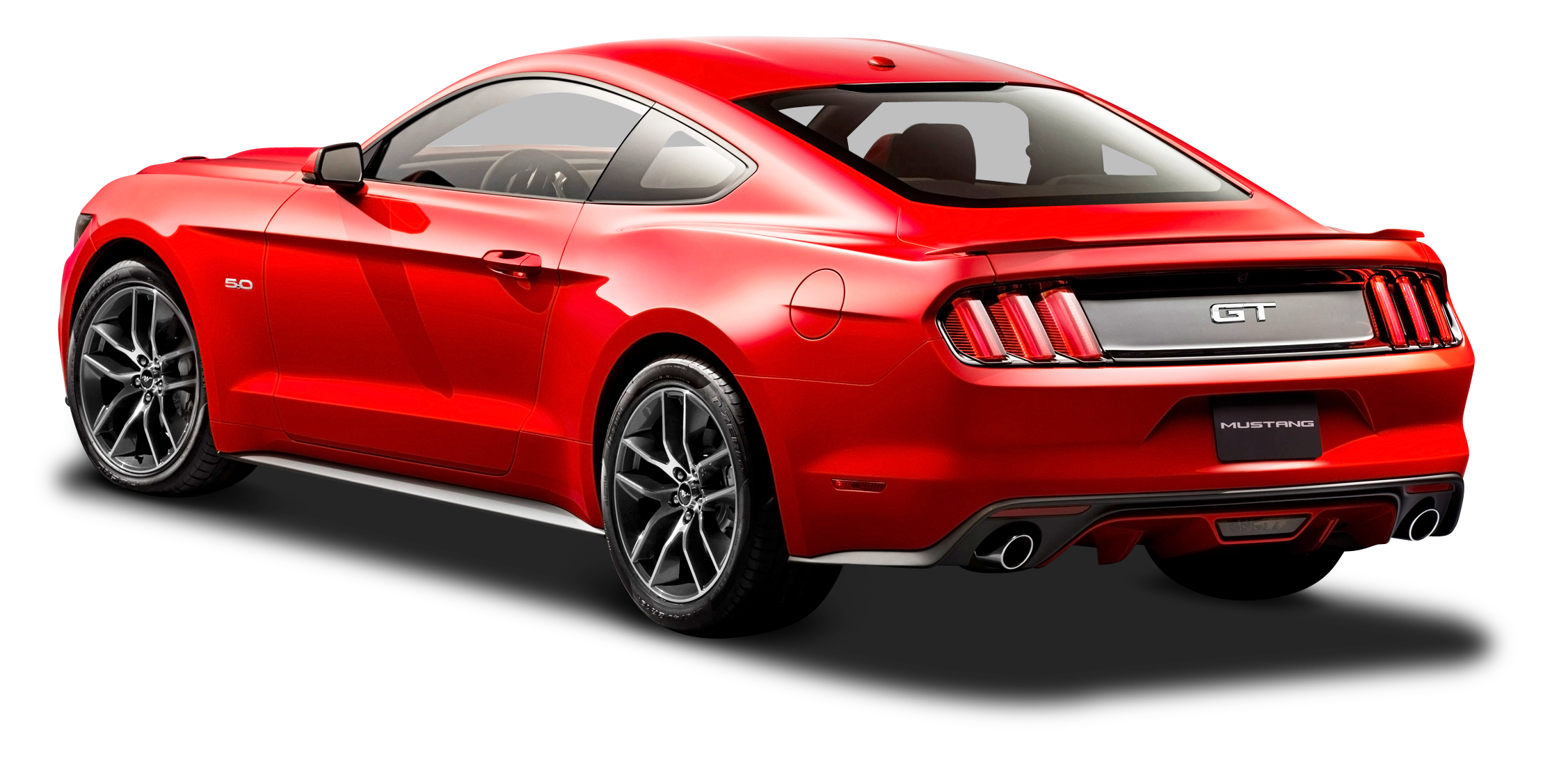 Ford Mustang Red Car Back Side Png Image Wallpaper