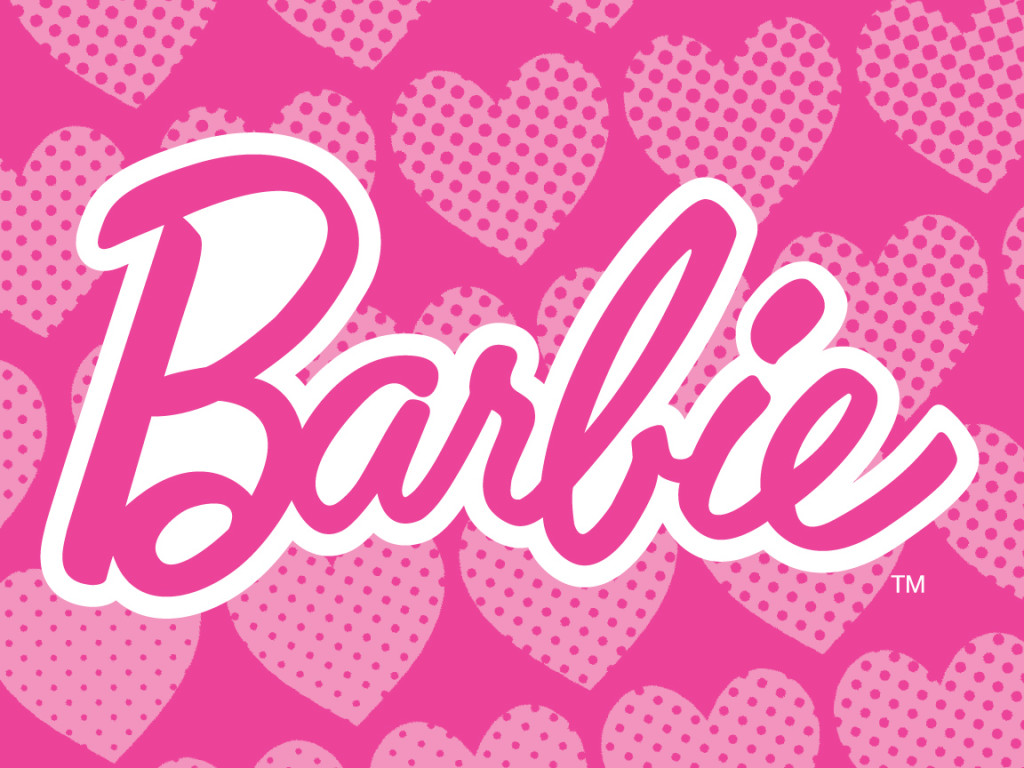 Barbie Wallpaper Text Pink Font Pattern Magenta
