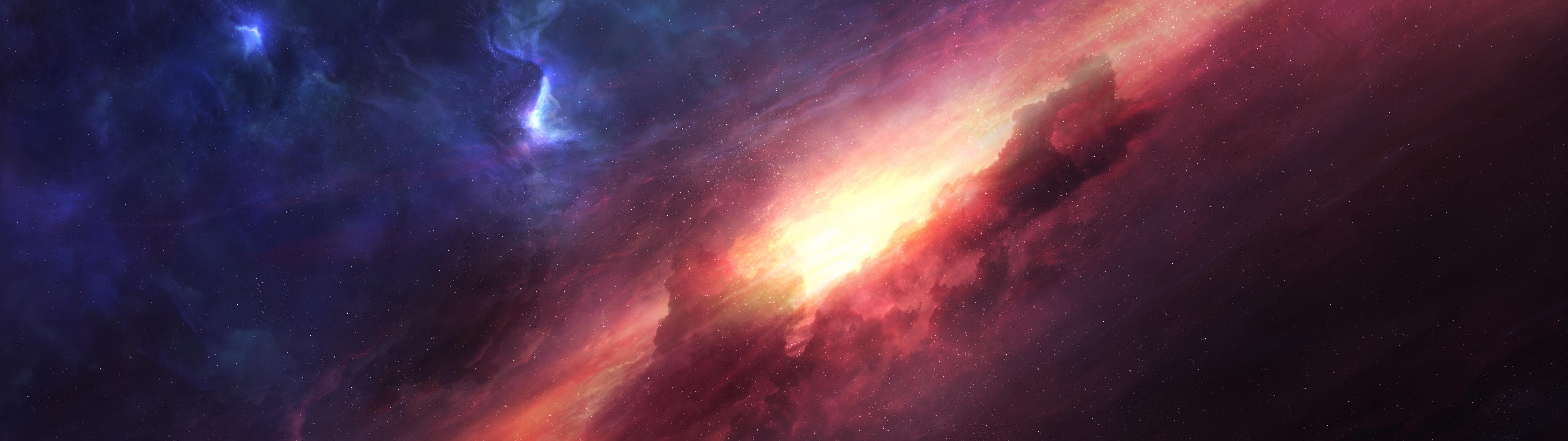 Space Nebula Art Colorful Digital Wallpaper Resolution