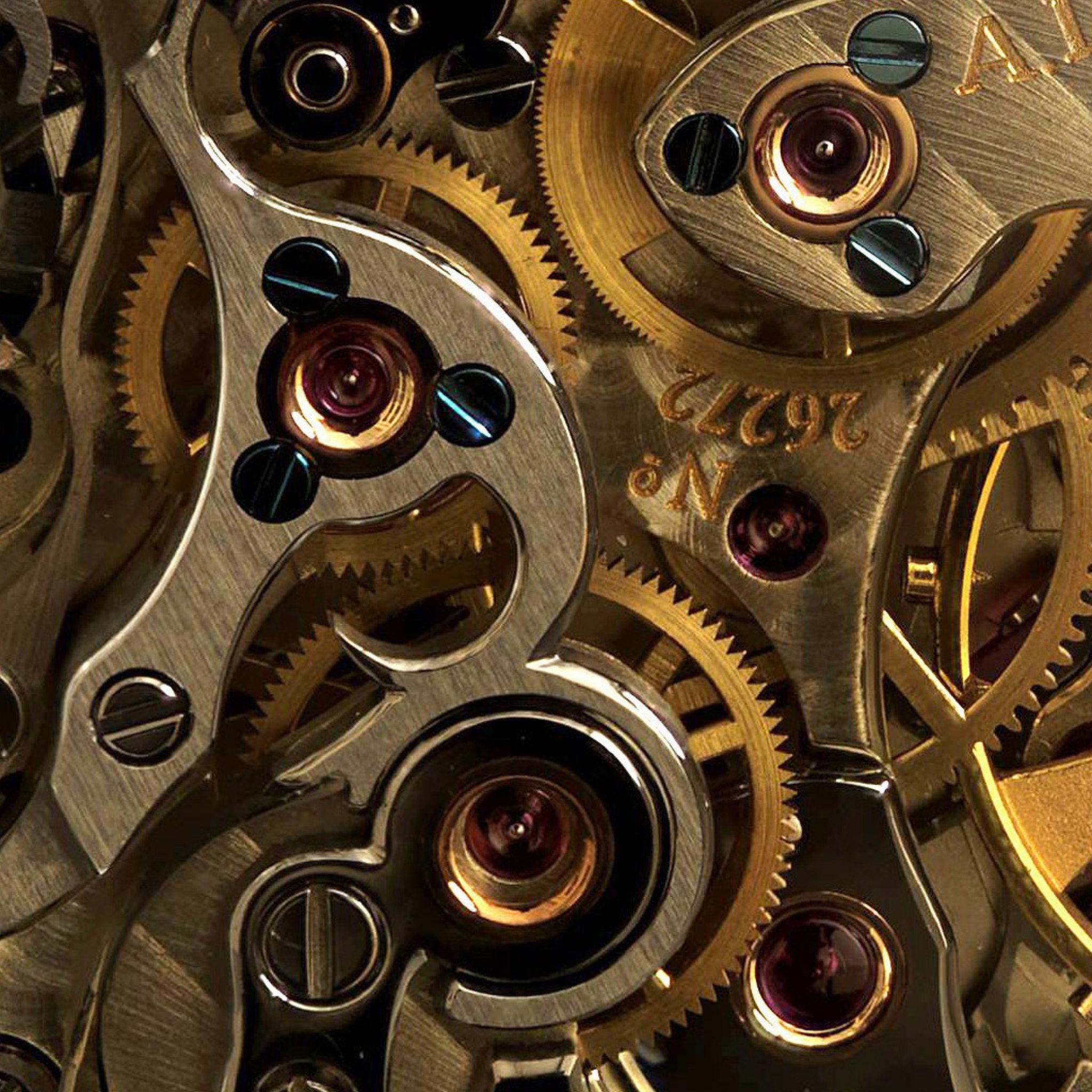  steampunk mechanism machine Engineering gear wallpaper 2048x2048 2048x2048