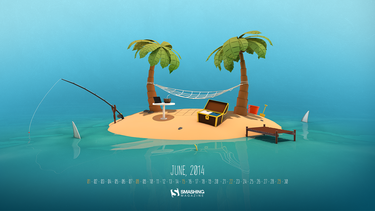 Tropical Island June Calendar Wallpaper Luc Versleijen Freelance 1280x720