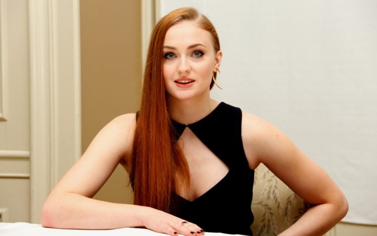 Sophie Turner Women Redhead Boobs HD Wallpaper