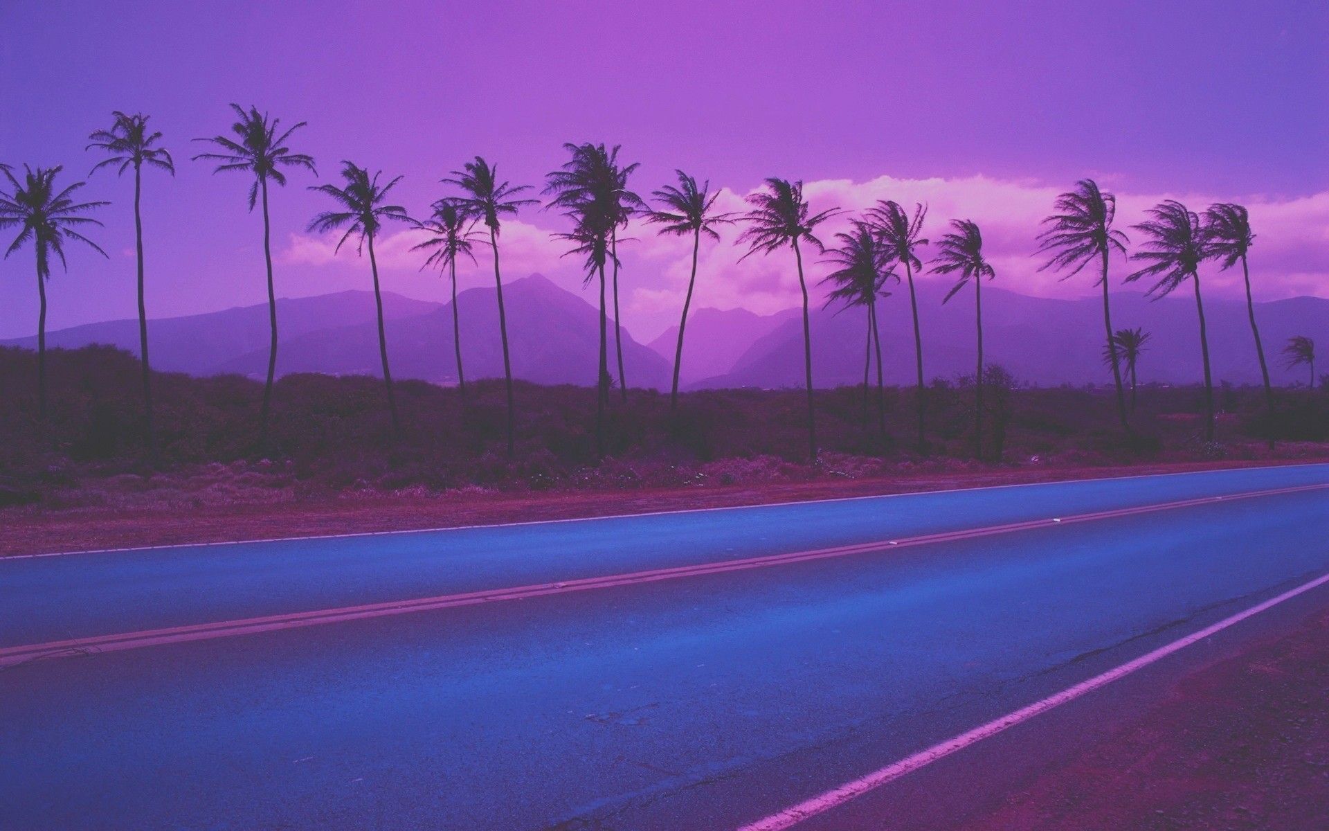 Aesthetic Violet Desktop Wallpaper On