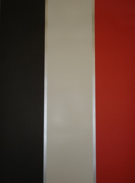 Big Stripe Red Cream Black Silver Striped Wallpaper No Match