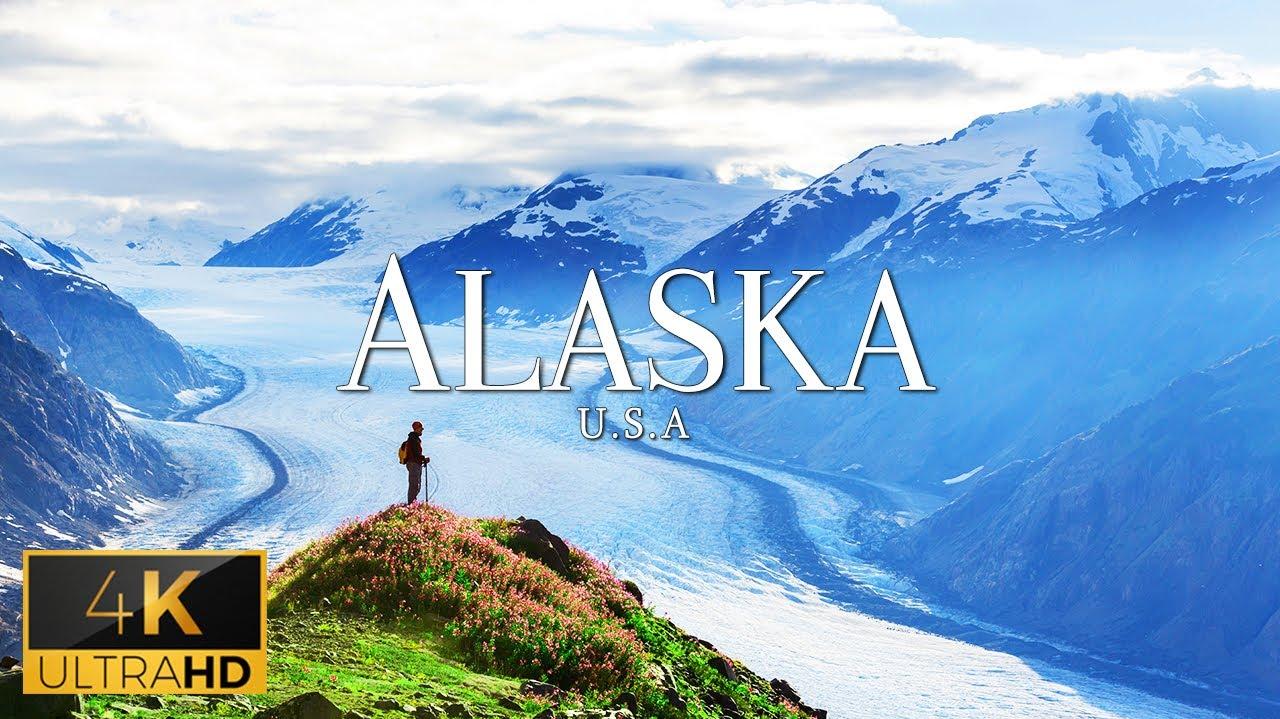 Flying Over Alaska 4k Video UHD Calming Piano Music With