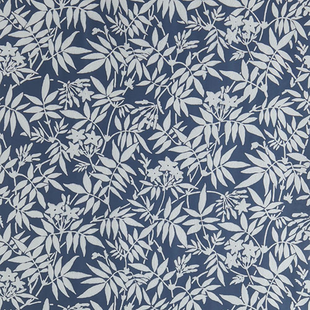 Decor Supplies Navy Blue White bp3903 Jasmine Leaf