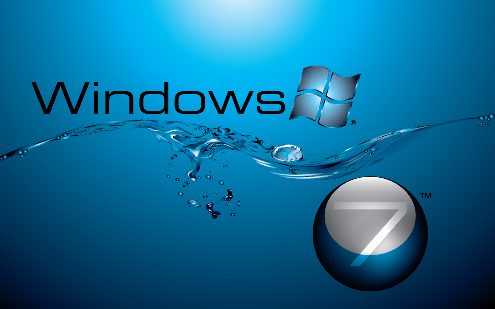 Windows 7 in Water Flow Wallpapers HD Wallpapers 1680x1050