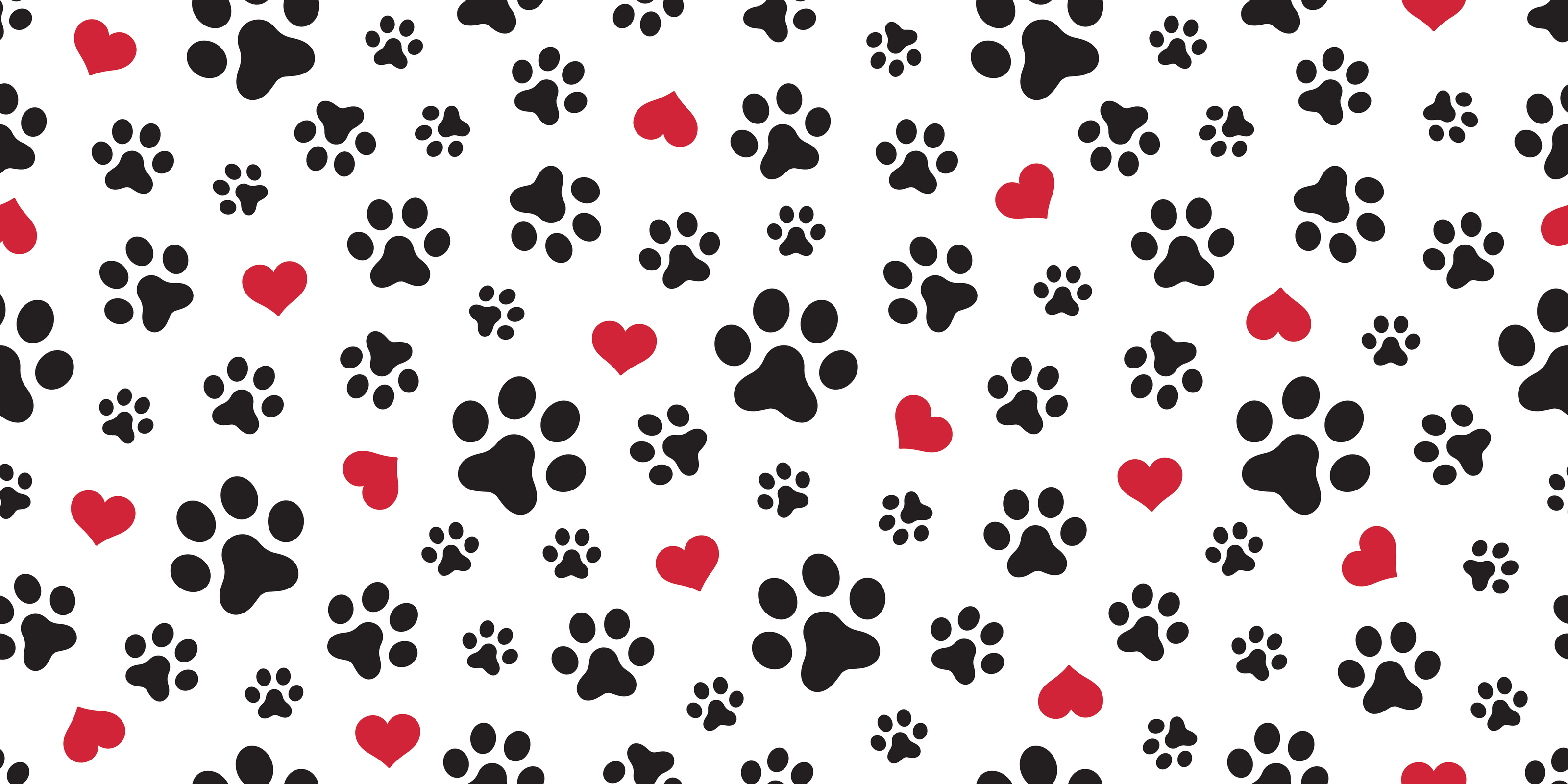 Dog Paw Print Love Wallpaper Mural Murals Your Way