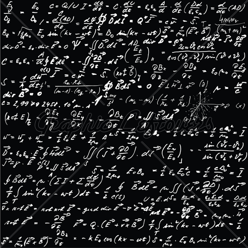 Blackboard With Physical Formulas Vector Illu