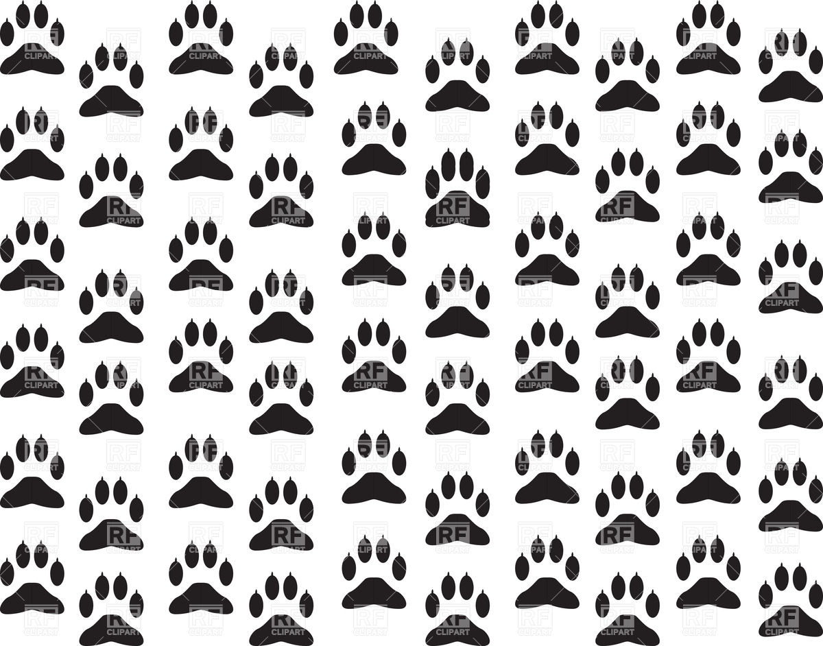 Dog S Paw Print Background Plants And Animals Royalty