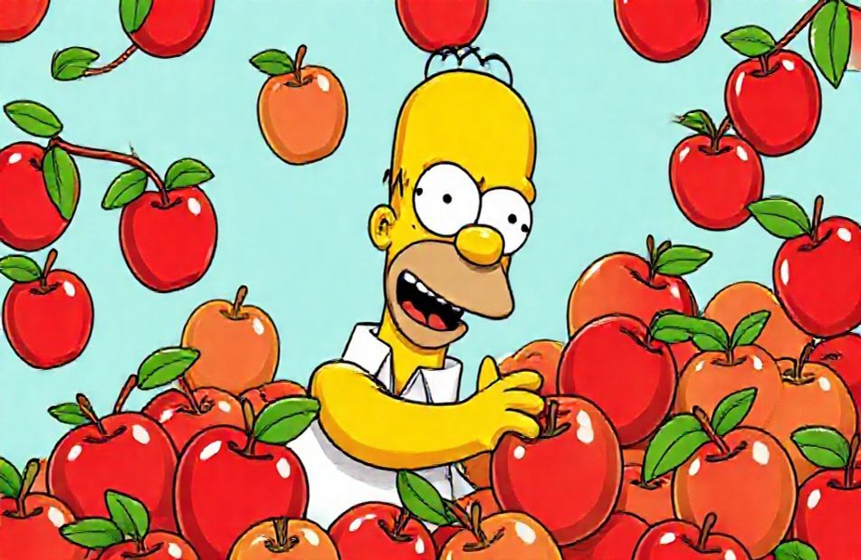 Homer Simpson Apple Wallpaper
